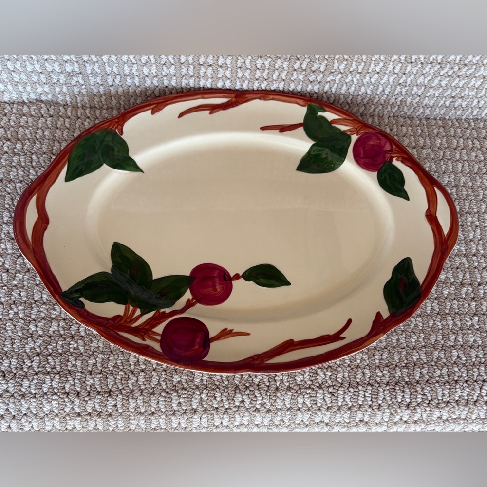 Franciscan Apple Oval Serving Platter USA Vintage Earthenware Collectible EUC